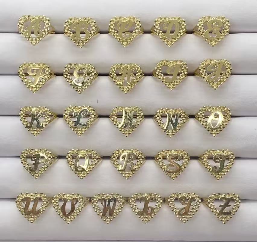 Initial Rolex Heart Ring