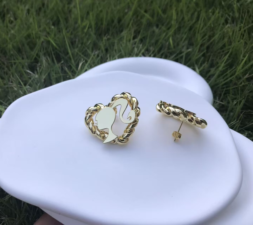 Barbie Heart Twist Studs