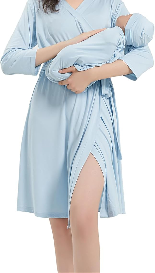 Mommy & Me Robe/ Swaddle Set