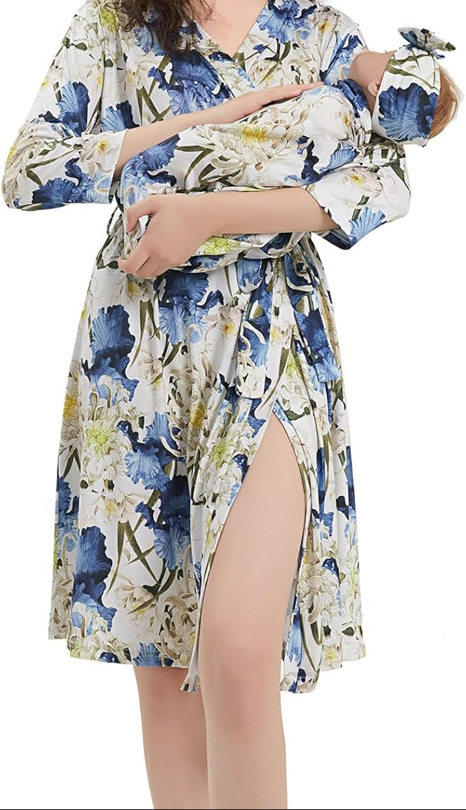 Mommy & Me Robe/ Swaddle Set