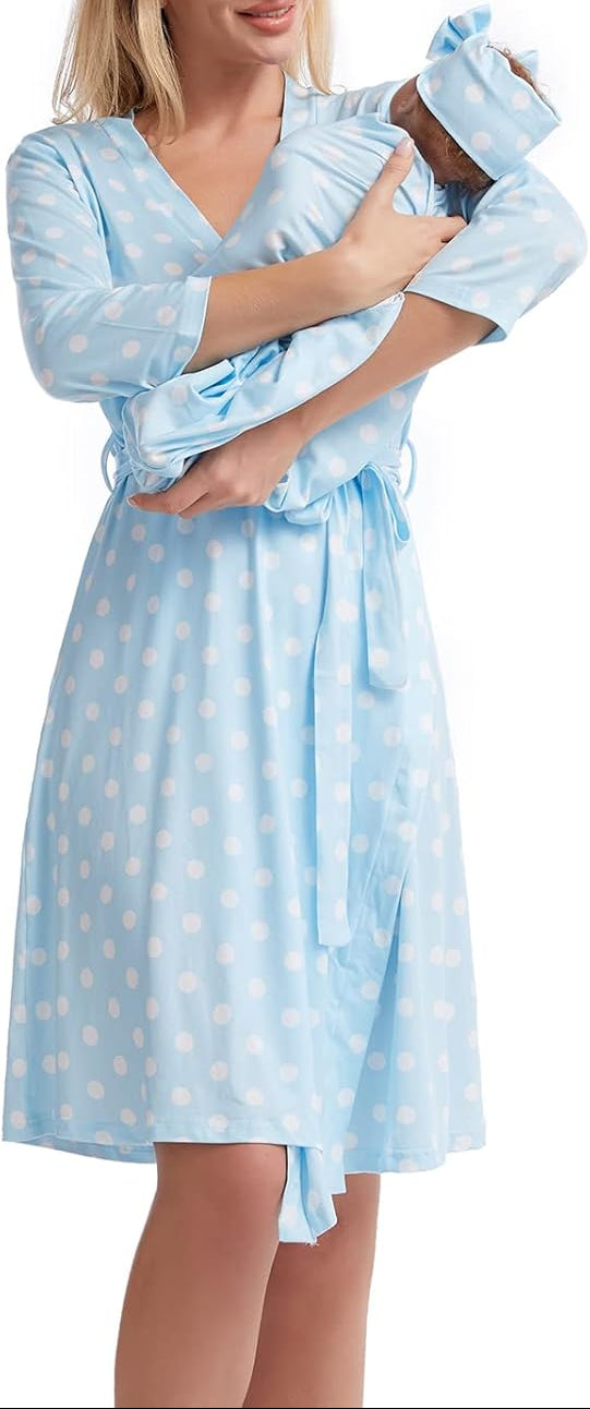 Mommy & Me Robe/ Swaddle Set