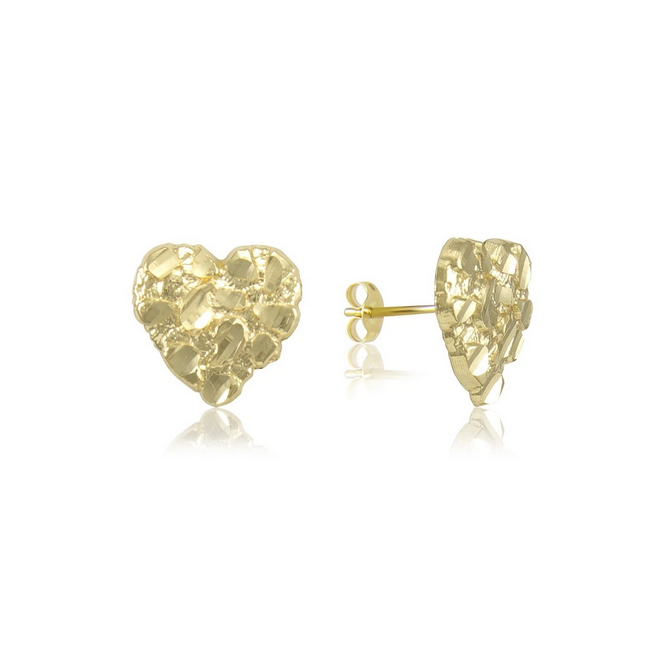 Nugget Heart Studs
